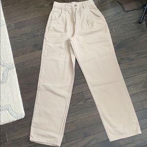 NastyGal beige denim pants